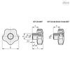 Elesa Stainless steel boss, threaded hole, with cap, VCT.40-SST-M6-C4 VCT-SST